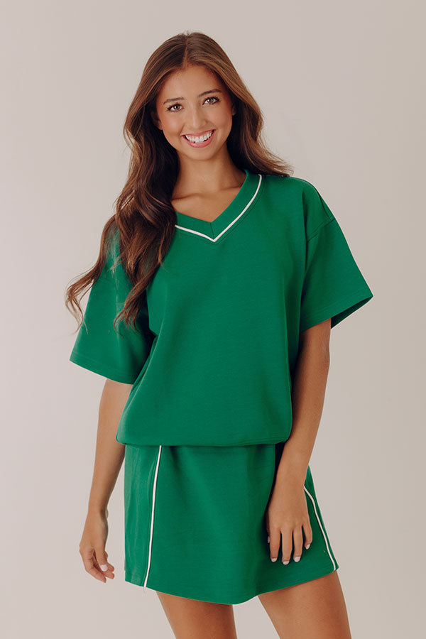 Simply Charming Scuba Tee in Green Image - 3