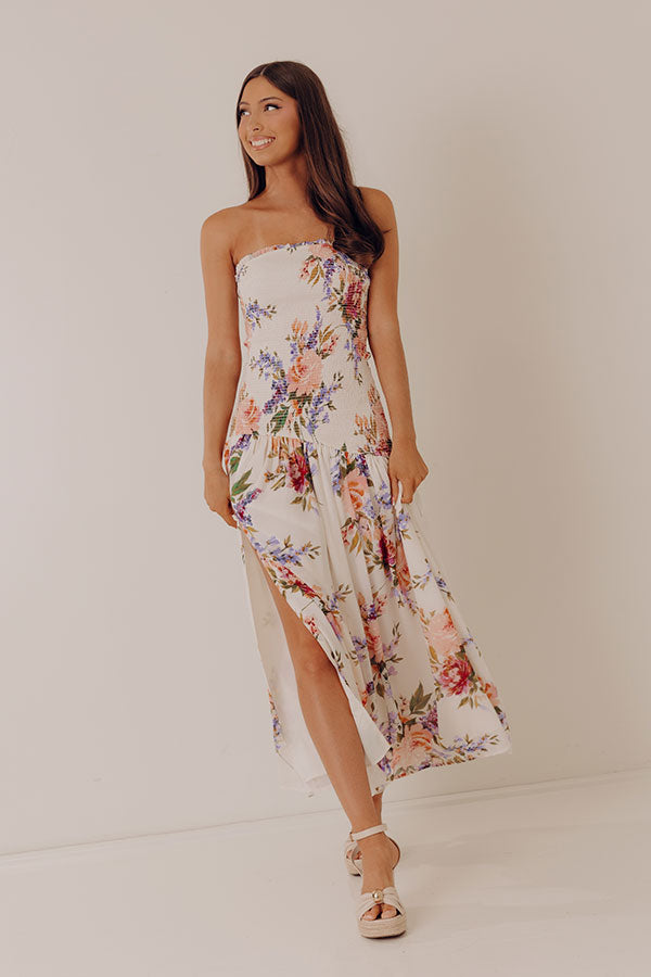 Villa Romance Floral Smocked Maxi Dress Image - 1