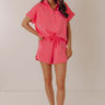 Metro Lounge Midrise Scuba Shorts in Bubblegum Pink Image - 1