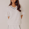 Simply Charming Scuba Tee in Light Grey Image - 1