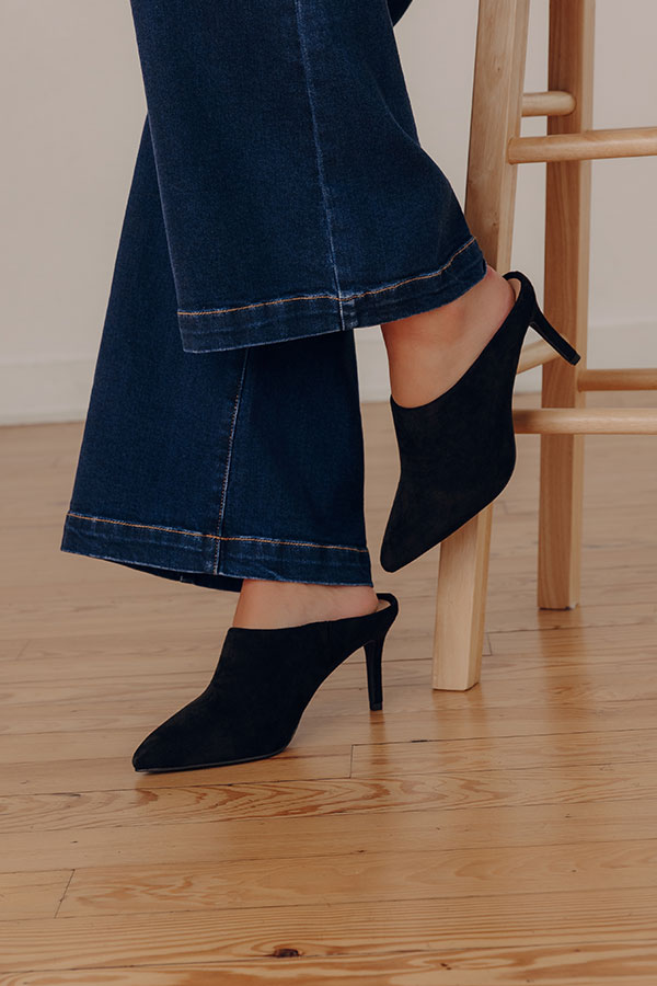 Sneek Peek Faux Suede Mule