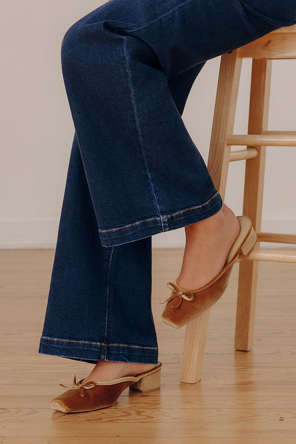 Geneva Velvet Heel in Golden Honey Image - 1