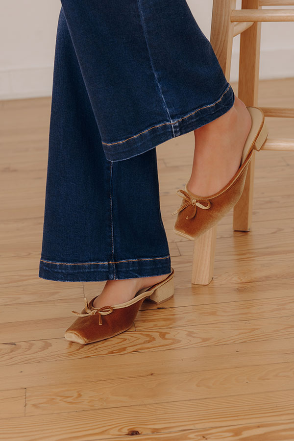 Geneva Velvet Heel in Golden Honey Image - 2
