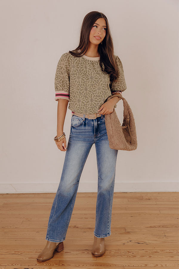 Petal Party Eyelet Top Image - 2