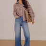 Chic Checkmate Gingham Button Up Top Image - 1