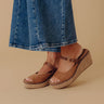 Treat Yourself Faux Suede Wedge in Chocolate Image - 1