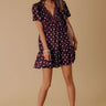 Sweet Melody Satin Polka Dot Mini Dress Image - 1