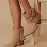 Wine O' Clock Faux Suede Bootie in Iced Latte Image - 1