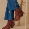 Wine O' Clock Faux Suede Bootie in Chocolate Image - 1