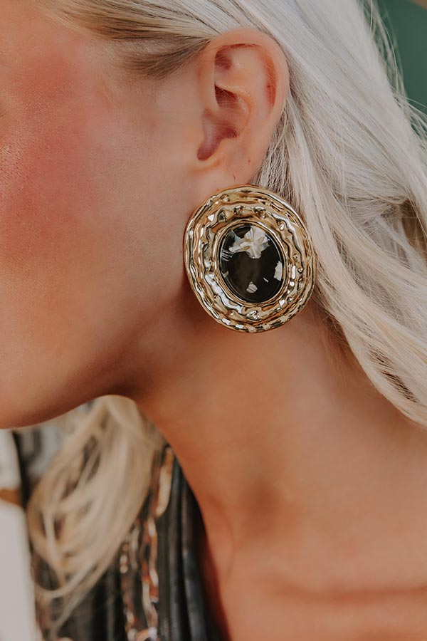 Statement Maker Earrings in Black Image - 2