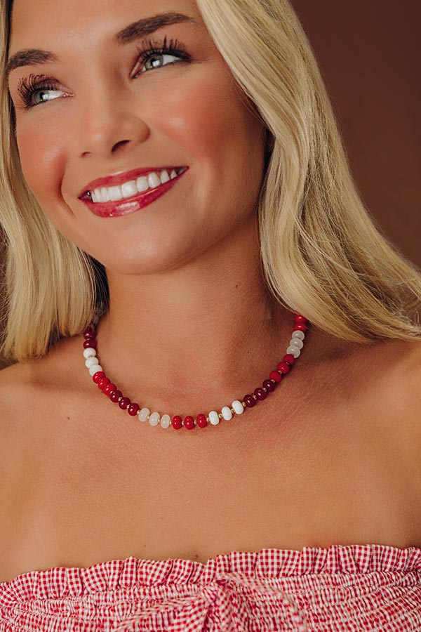 Preppy Charm Beaded Necklace Image - 1