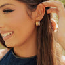 Happy Feelings 2-Tone Hoop Earrings Image - 1