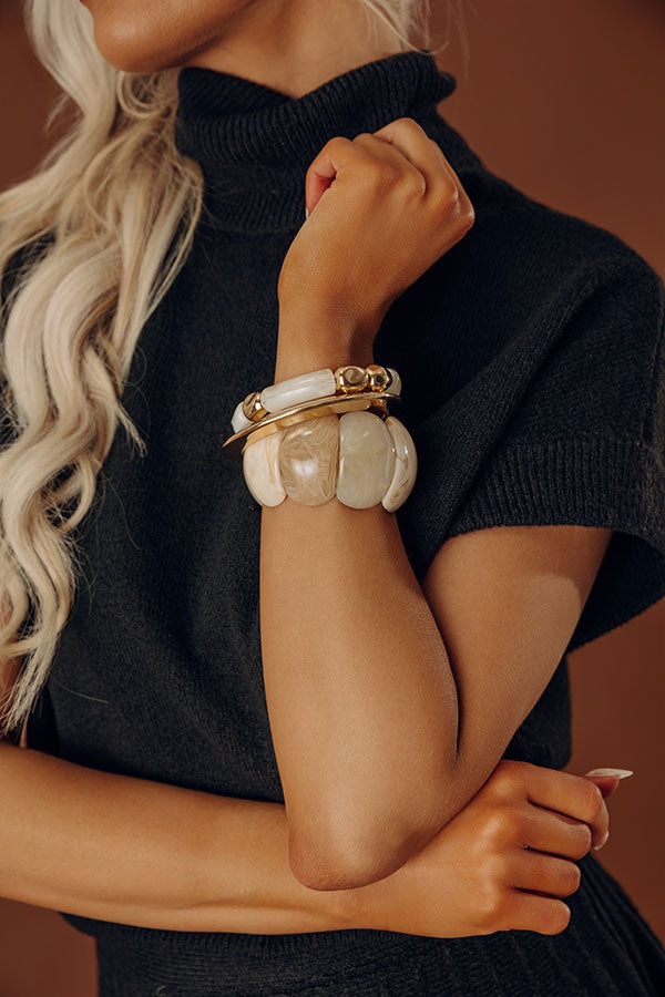 First Class Flair Stretch Bracelet Set in Natural Image - 1