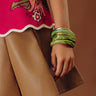 Vip Plans Bangle Bracelet Set in Olive Image - 1