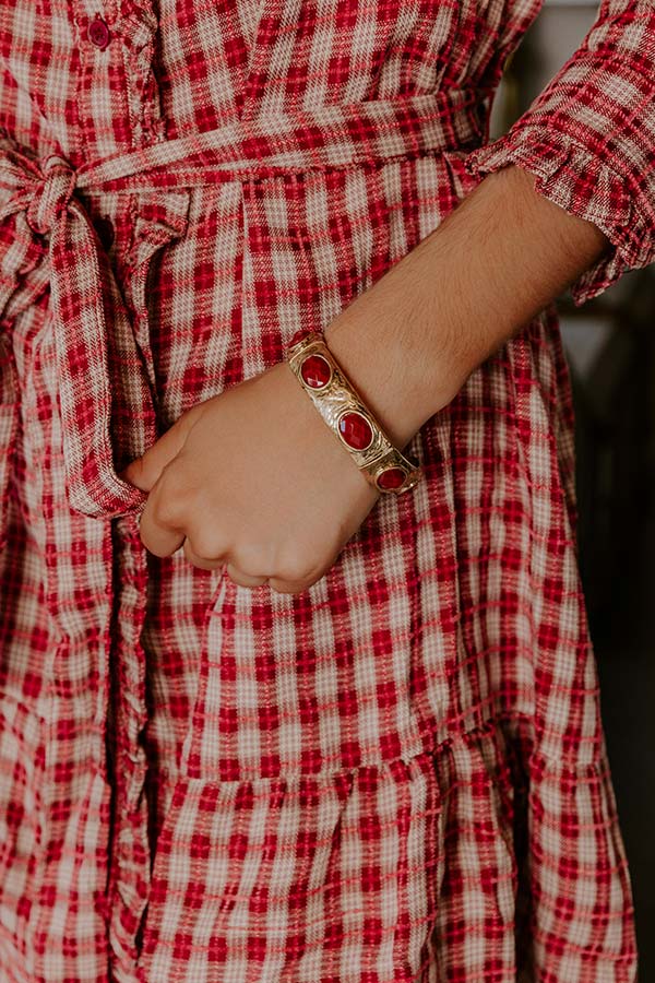 Chic Please Stretch Bracelet in Wine Image - 2