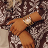 Cosmopolitan Chic Cuff Bracelet in Ivory Image - 1