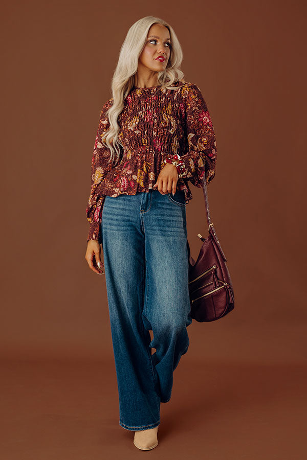 Maple Grove Floral Smocked Top Image - 1