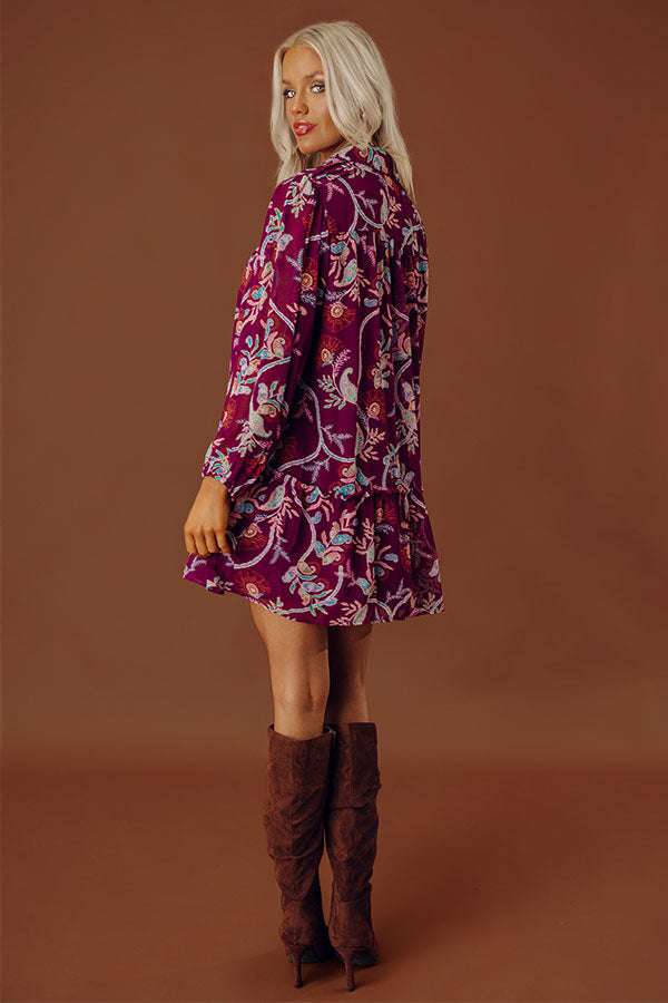 First Pick Floral Button Down Mini Dress Image - 2