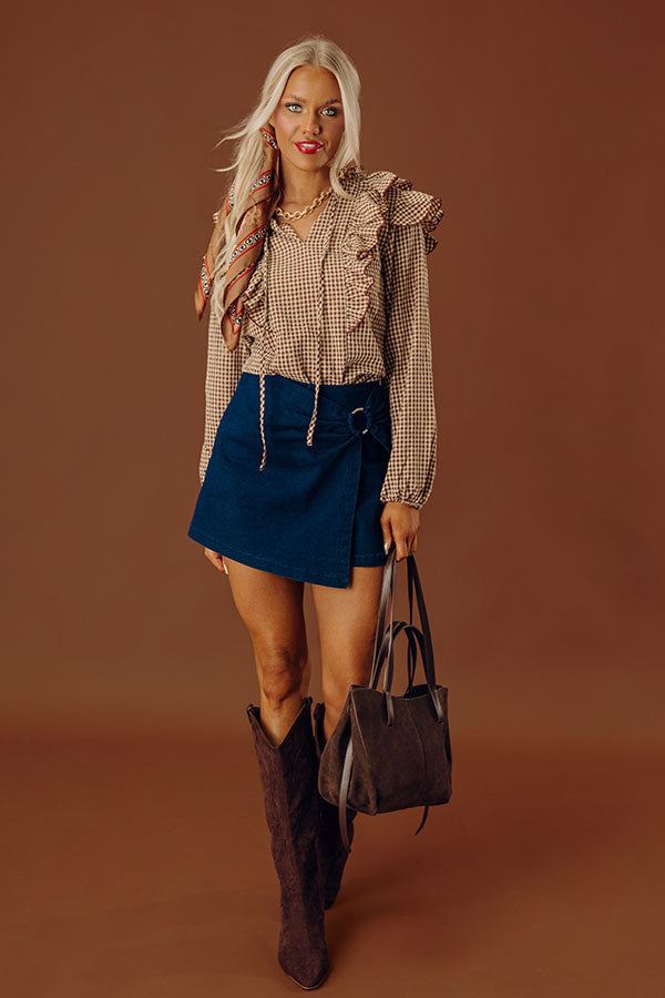 Picnic Pretty Gingham Ruffle Top Image - 2