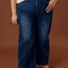 The Selma High Waist Tummy Control Barrel Leg Jean in Dark Wash Curves Image - 1