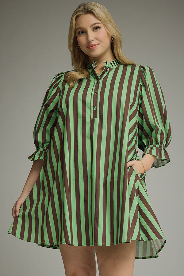 Simply Meant Stripe Mini Dress Curves Image - 1