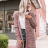 Pumpkin Spice Cuddles Cardigan in Cabernet Image - 1