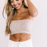 Scallop Lace Bandeau in Birch Image - 1