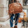 The Adventure Faux Leather Tote in Cinnamon Image - 1
