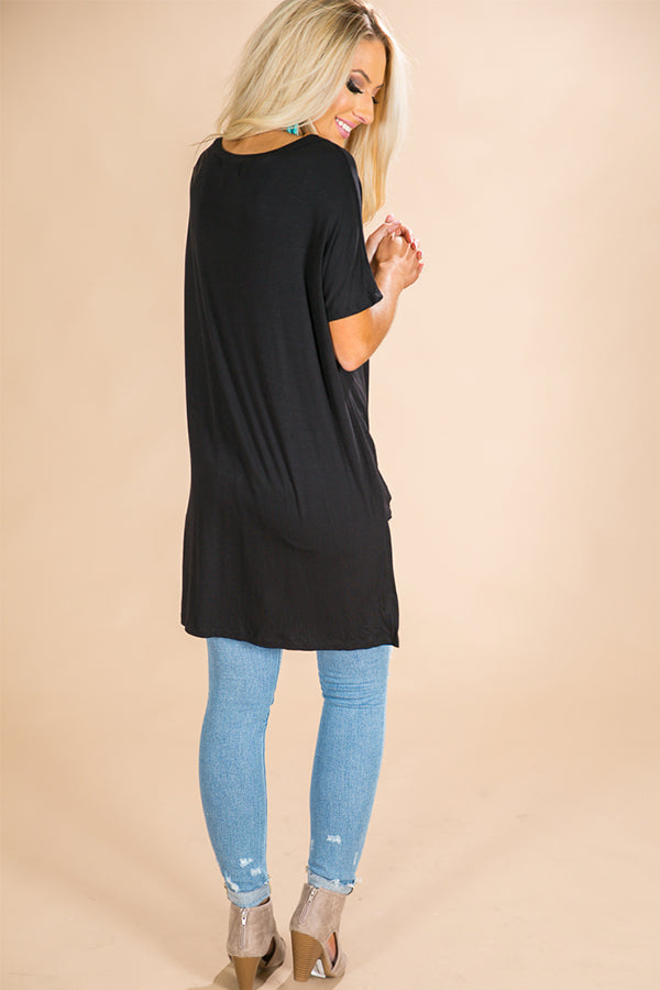 Never Let You Down Tee in Black Image - 3