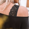 Everyday Essential Padded Lace Bralette in Black Image - 1