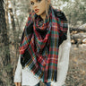 Cozy Love Blanket Scarf In Black Image - 1