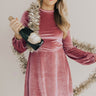 Life of Grandeur Velvet Dress in Blush Image - 1