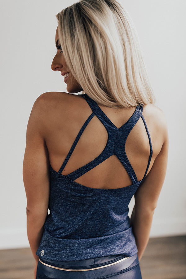 Back At It Tank in Indigo Blue