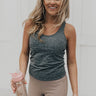Back At It Tank in Dark Grey Image - 1