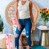 Make Your Move Cut Out Tank in Cream Image - 1
