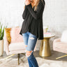 Cool Girl Cut Out Top in Black Image - 1