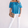 Cool For The Summer Off Shoulder Top in Blue Image - 1