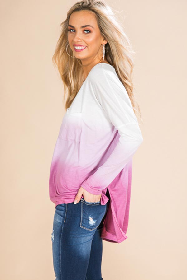 California Girl Ombre Top in Purple Image - 1