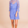 Garden Party Lace Babydoll Dress in Periwinkle Image - 1