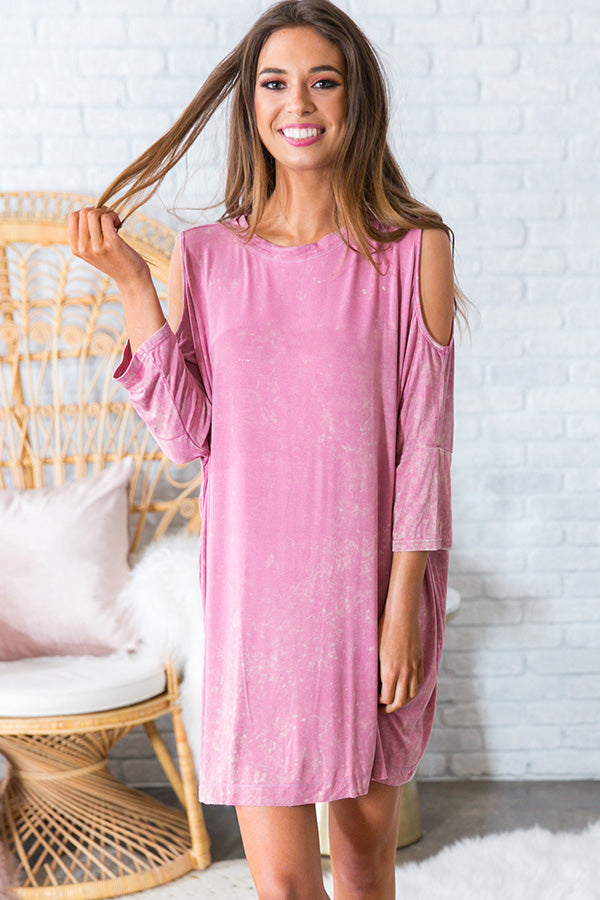 Linger Here Shift Dress In Pink Image - 2