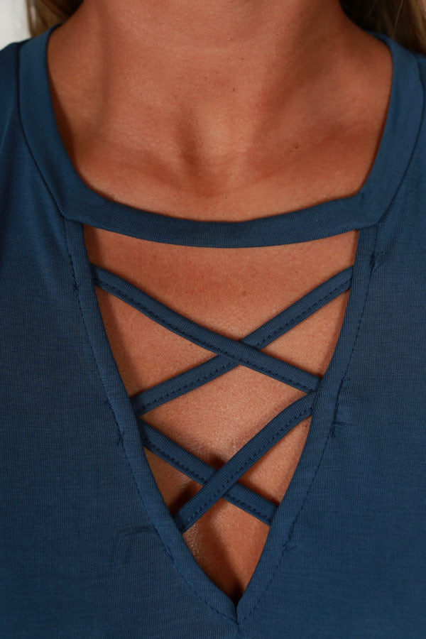 Run Away With Me Shift Dress in Dark Blue Image - 1