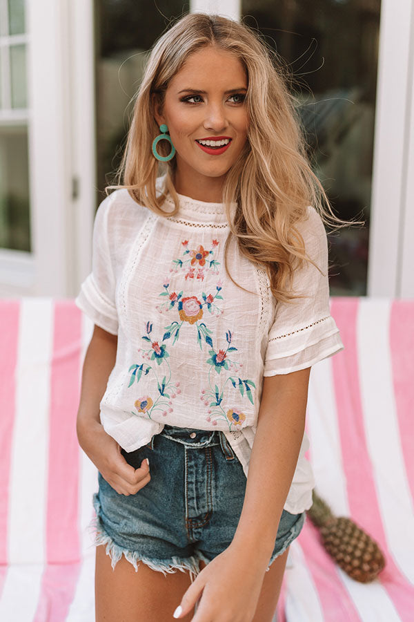 Meet Me In Paradise Shift Top In White Image - 1