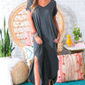 Beachy Keen T-Shirt Maxi In Charcoal Image - 1