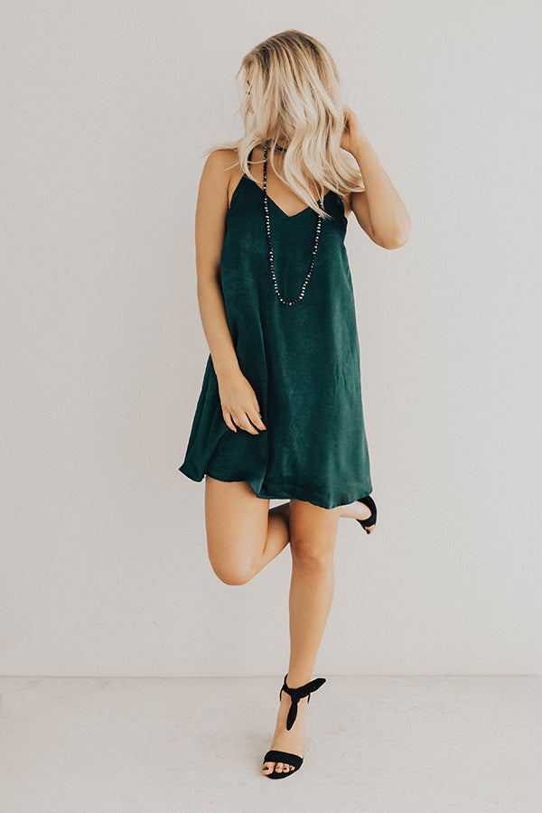 Stars Align Shift Dress in Forest