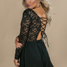 It's Fate Lace Romper in Black Image - 1