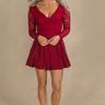 It's Fate Lace Romper in Crimson Image - 1
