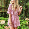 Lovely In London Lace Romper in Blush Image - 1
