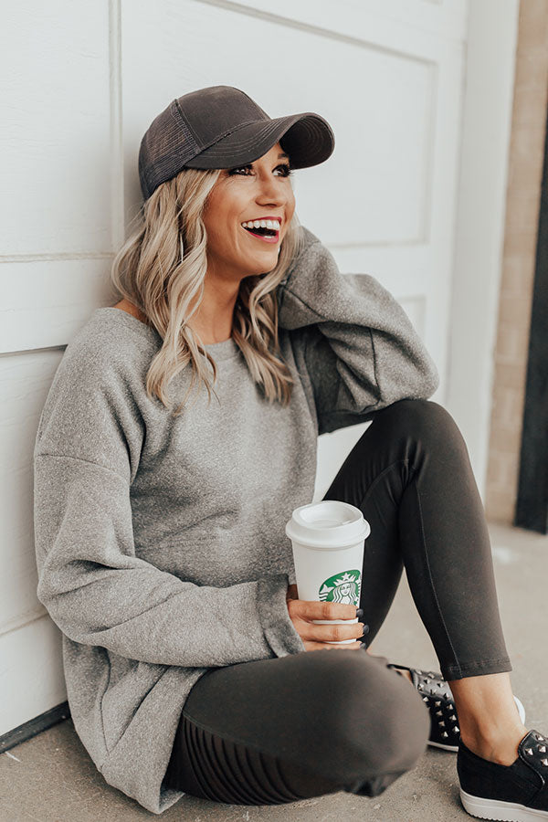Babe Watch Baseball Cap in Charcoal
