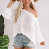 Give Me Cozy Off Shoulder Sweater in Ivory Image - 1