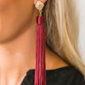 Love Spell Tassel Earrings In Wine Image - 1